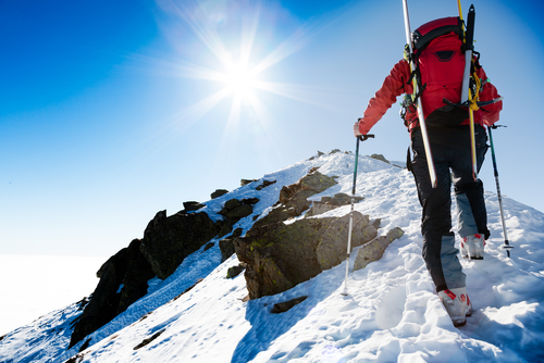 man on a mountain